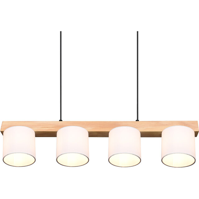 HLW LED Stylish LED Pendant Lamp Wood & White LED Pendant Lamp - Trion Camo 4-light