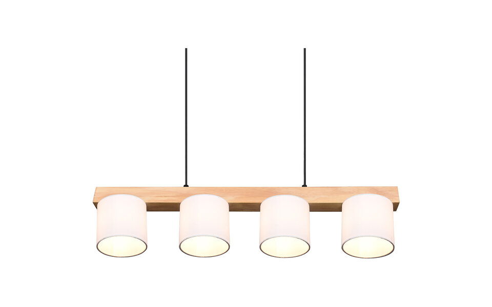 HLW LED Stylish LED Pendant Lamp Wood & White LED Pendant Lamp - Trion Camo 4-light