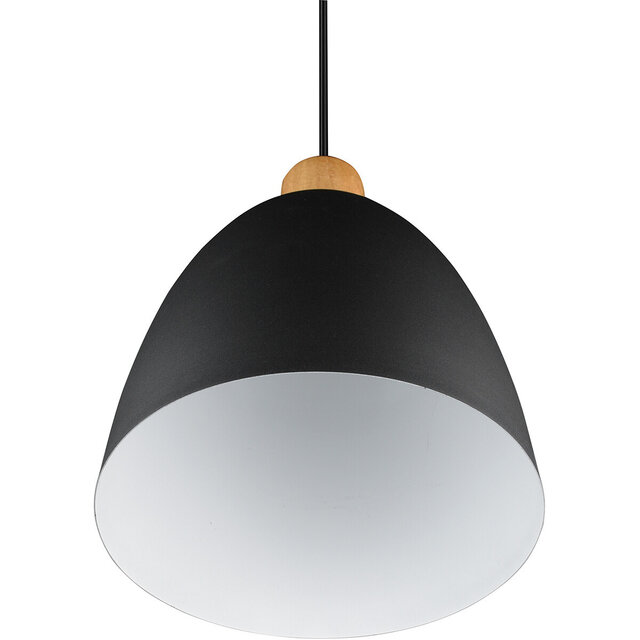 HLW LED Matt Black LED Pendant Lamp Trion Jaguar - Aluminum, 40W, E27 Fitting