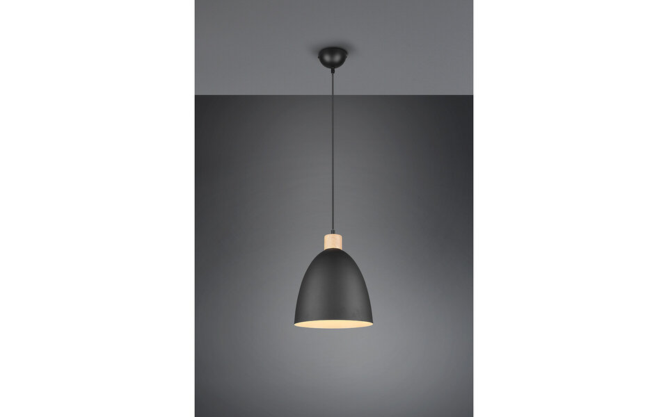 HLW LED Mat Zwarte LED Hanglamp Trion Jaguar - Aluminium, 40W, E27 Fitting