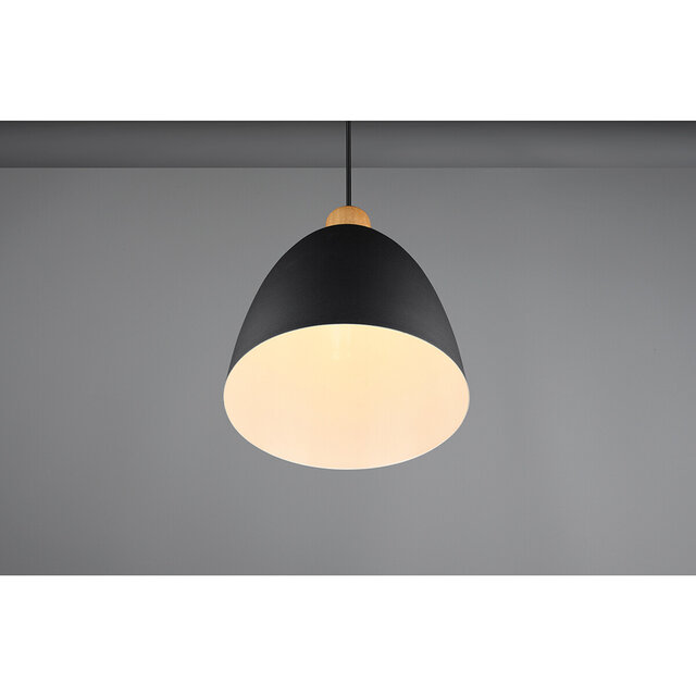 HLW LED Matt Black LED Pendant Lamp Trion Jaguar - Aluminum, 40W, E27 Fitting