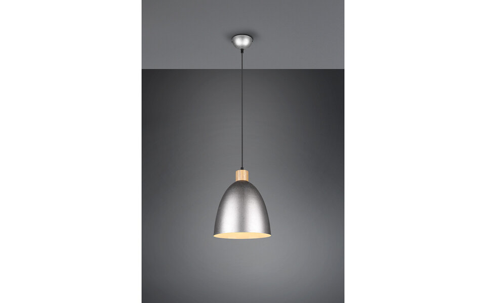 HLW LED LED Pendant Lamp Trion Jaguar - Round, Matte Nickel, Aluminum, 40W LED, E27 Fitting HLW LED LED Pendant Lamp Trion Jaguar - Round, Matte Nickel, Aluminum, 40W LED, E27 Fitting