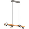 LED Hanglamp Trion Milona - 4-lichts Mat Bruin/Nikkel LED Hanglamp Trion Milona - 4-lichts Mat Bruin/Nikkel