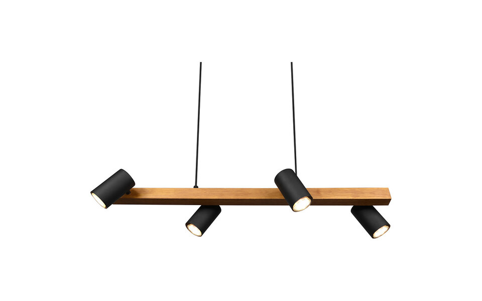 HLW LED LED Pendant Lamp Trion Milona - Black LED Pendant Lamp, 4 lights, GU10 fitting, modern design