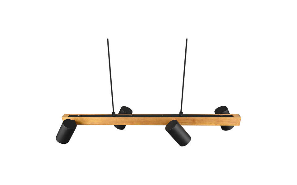 HLW LED LED Pendant Lamp Trion Milona - Black LED Pendant Lamp, 4 lights, GU10 fitting, modern design