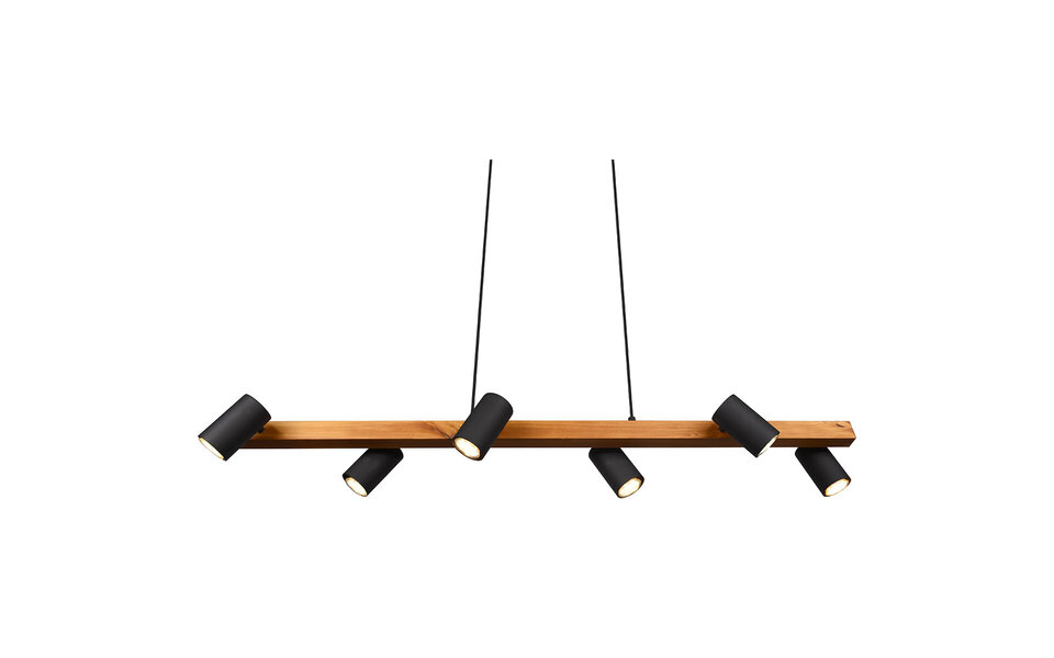 HLW LED LED Pendant Lamp Trion Milona - Black 6-light LED lamp with GU10 fitting HLW LED LED Pendant Lamp Trion Milona - Black 6-light LED lamp with GU10 fitting