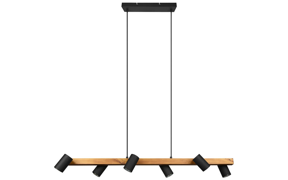 HLW LED LED Hanglamp Trion Milona - Zwarte 6-lichts LED lamp met GU10 fitting