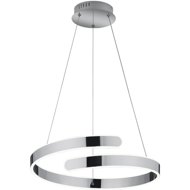 Dimbare LED Hanglamp 37W - Natuurlijk Wit, Glans Chroom Verlichting per ruimte