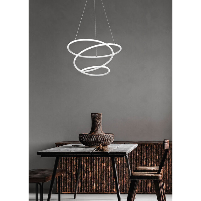 HLW LED Dimbare 36W LED Hanglamp - Witte LED Lamp met Natuurlijk Neutraal Wit Licht