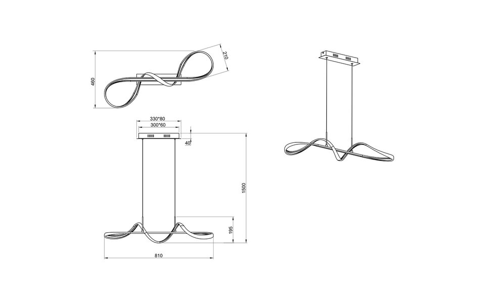 HLW LED LED Hanglamp 37W - Dimbare Witte LED Hanglamp met Natuurlijk Wit Licht 4000K