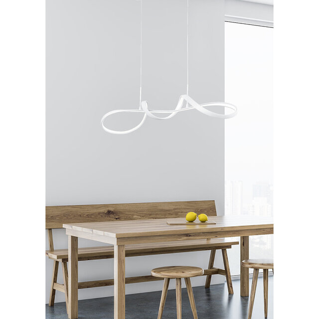 Moderne dimbare witte LED hanglamp met 37W vermogen en natuurlijk wit licht 4000K