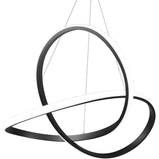 HLW LED LED Pendant Lamp Dimmable - Matte Black & White LED Pendant Lamp 27.5W Natural White