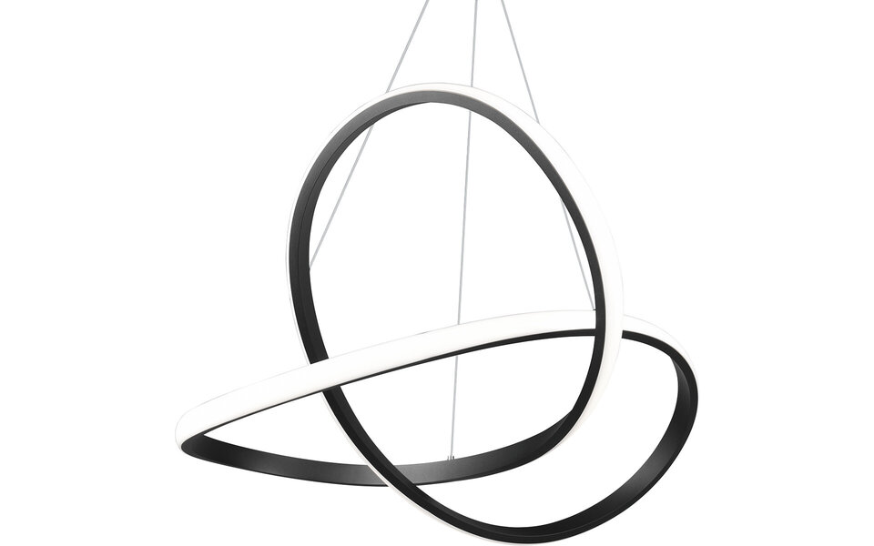 HLW LED LED Pendant Lamp Dimmable - Matte Black & White LED Pendant Lamp 27.5W Natural White