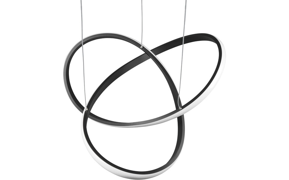 HLW LED LED Pendant Lamp Dimmable - Matte Black & White LED Pendant Lamp 27.5W Natural White