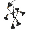 HLW LED Black LED Pendant Lamp 6-light - Matte Black Aluminum LED Lamp with E14 Socket