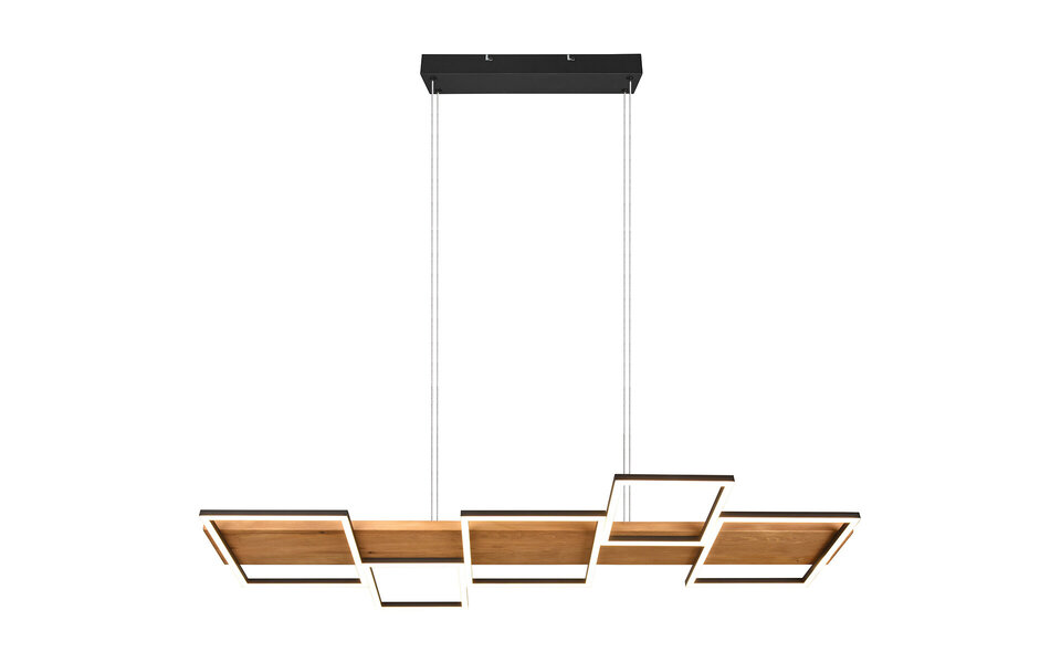 HLW LED LED Pendant Lamp 42W - Dimmable, Black & White - Warm White 3000K - Stylish Lighting