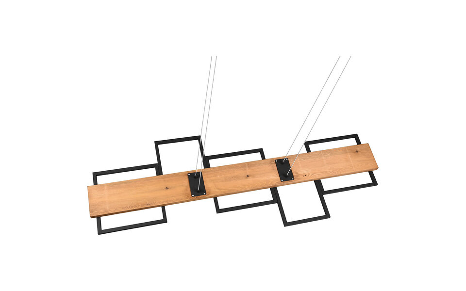 HLW LED LED Pendant Lamp 42W - Dimmable, Black & White - Warm White 3000K - Stylish Lighting