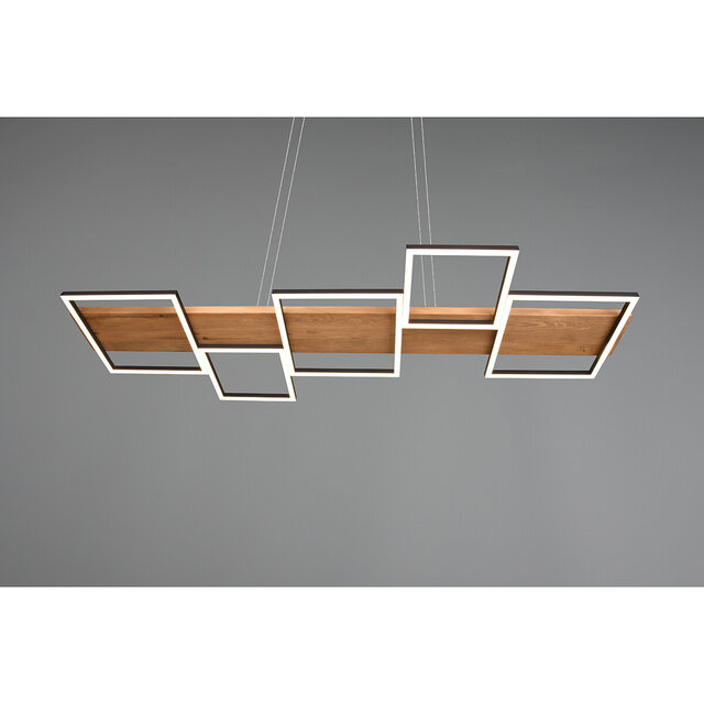 HLW LED LED Pendant Lamp 42W - Dimmable, Black & White - Warm White 3000K - Stylish Lighting
