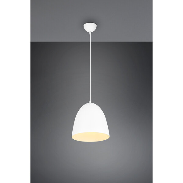 HLW LED Stijlvolle LED Hanglamp Trion Lopez - Witte LED Hanglamp met E27 Fitting, Mat Wit Aluminium HLW LED Stijlvolle LED Hanglamp Trion Lopez - Witte LED Hanglamp met E27 Fitting, Mat Wit Aluminium