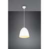 HLW LED Stylish LED Pendant Lamp Trion Lopez - White LED Pendant Lamp with E27 Fitting, Matte White Aluminum