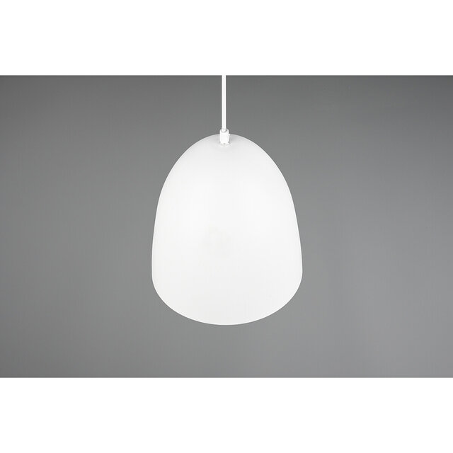 HLW LED Stijlvolle LED Hanglamp Trion Lopez - Witte LED Hanglamp met E27 Fitting, Mat Wit Aluminium