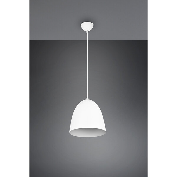 HLW LED Stijlvolle LED Hanglamp Trion Lopez - Witte LED Hanglamp met E27 Fitting, Mat Wit Aluminium HLW LED Stijlvolle LED Hanglamp Trion Lopez - Witte LED Hanglamp met E27 Fitting, Mat Wit Aluminium