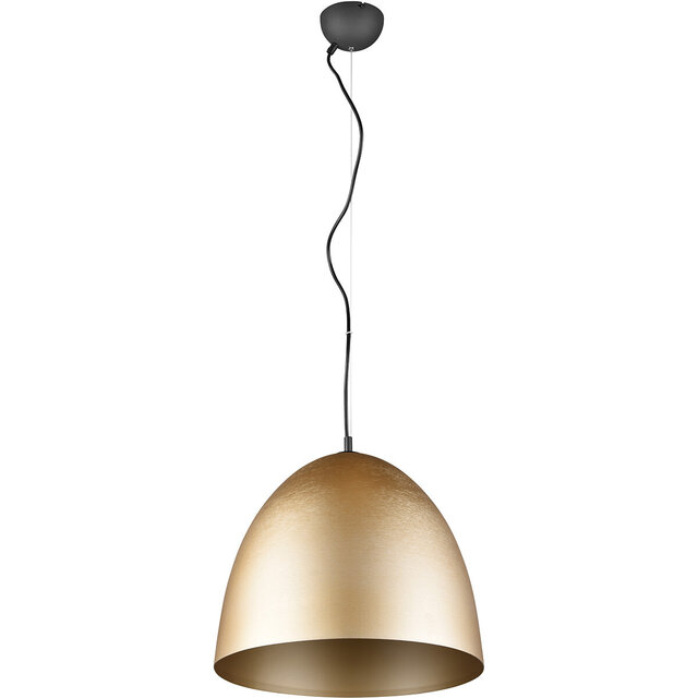 moderne gouden LED hanglamp met E27 fitting en 40W vermogen in mat gouden afwerking