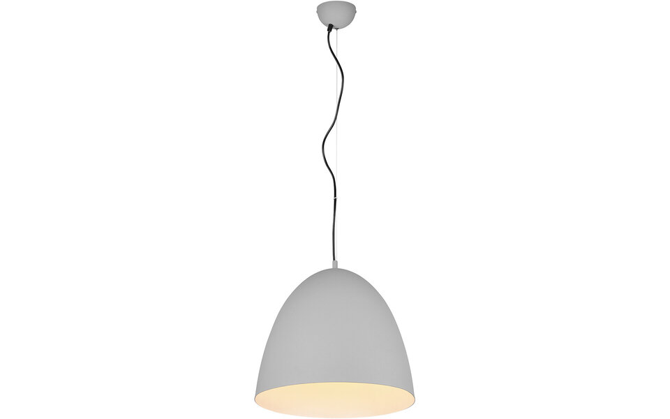 HLW LED Gray LED Pendant Lamp Trion Lopez XL - Round, Matte Gray, Adjustable, E27