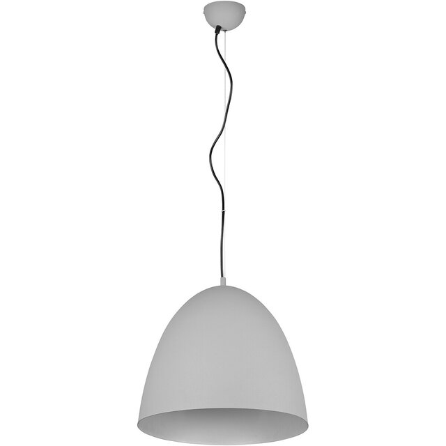 HLW LED Gray LED Pendant Lamp Trion Lopez XL - Round, Matte Gray, Adjustable, E27