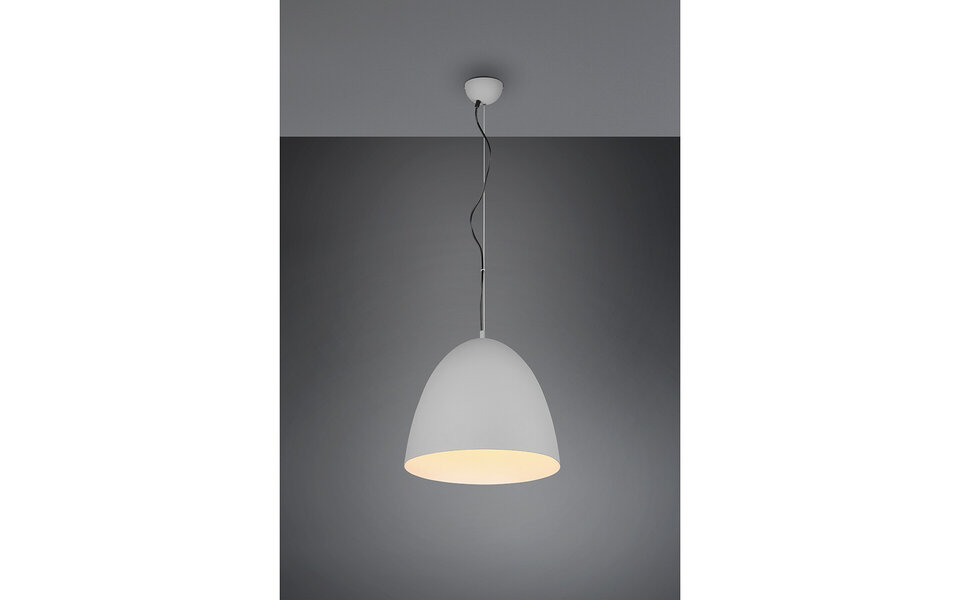 HLW LED Grijze LED Hanglamp Trion Lopez XL - Rond, Mat Grijs, Verstelbaar, E27