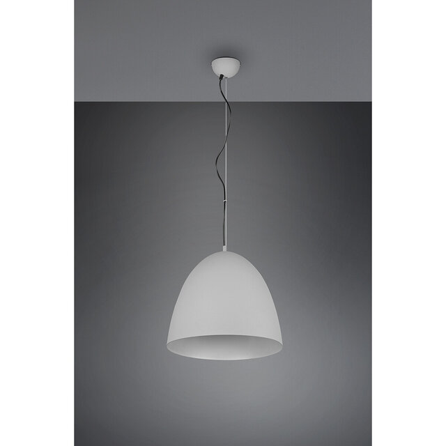 HLW LED Gray LED Pendant Lamp Trion Lopez XL - Round, Matte Gray, Adjustable, E27