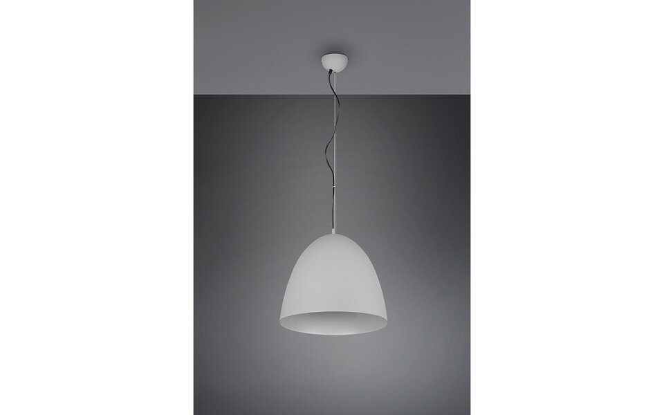 HLW LED Gray LED Pendant Lamp Trion Lopez XL - Round, Matte Gray, Adjustable, E27