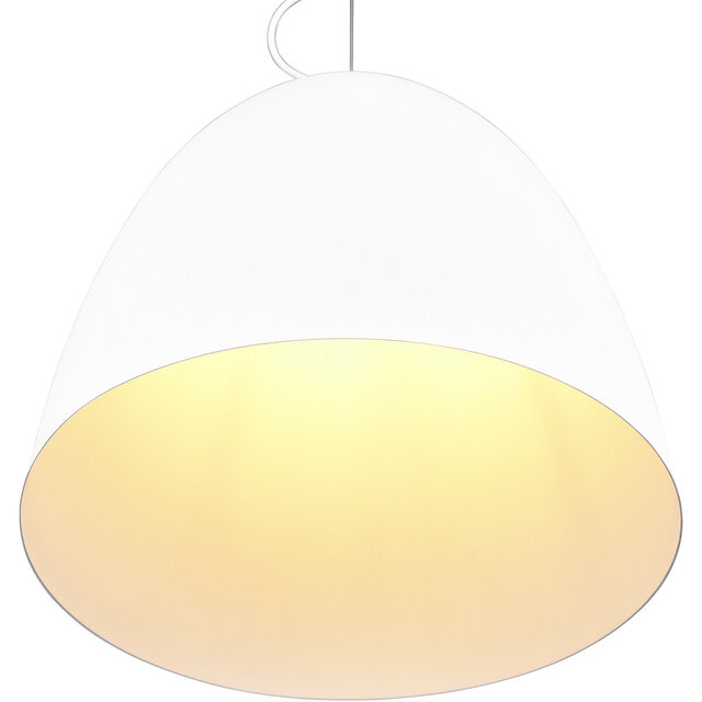 Mat witte moderne LED hanglamp Lopez XL met E27 fitting en 40W vermogen