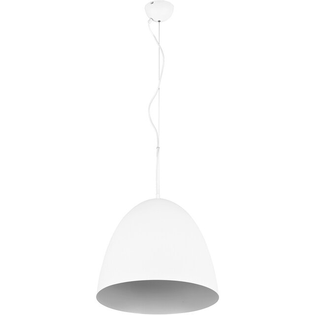 HLW LED LED Pendant Lamp Matte White - Trion Lopez XL, Round, Aluminum, E27 Fitting HLW LED LED Pendant Lamp Matte White - Trion Lopez XL, Round, Aluminum, E27 Fitting