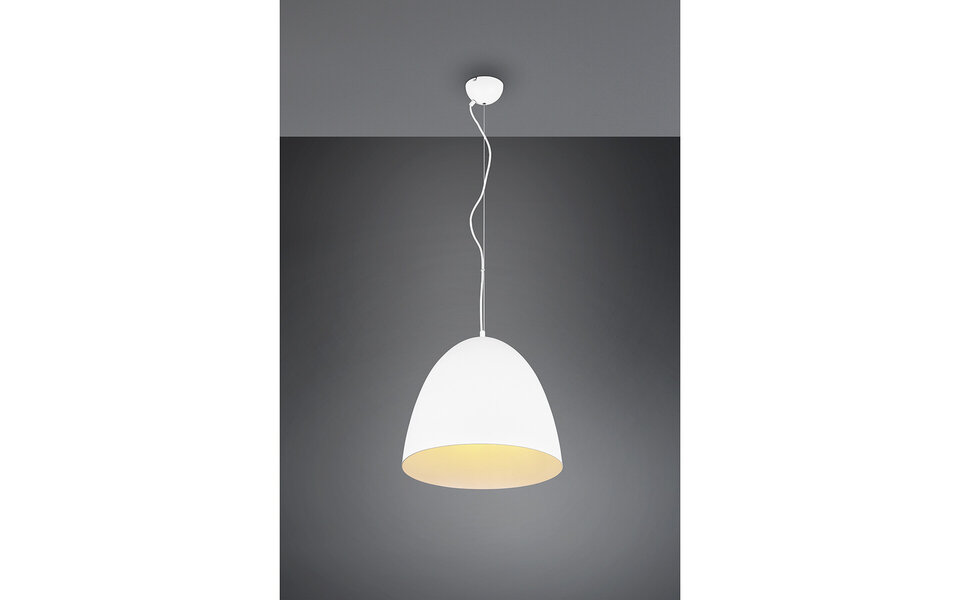 HLW LED LED Hanglamp Mat Wit - Trion Lopez XL, Rond, Aluminium, E27 Fitting