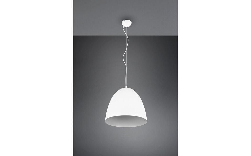 HLW LED LED Hanglamp Mat Wit - Trion Lopez XL, Rond, Aluminium, E27 Fitting