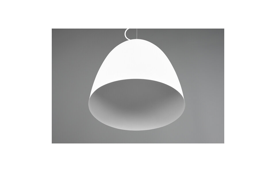 HLW LED LED Pendant Lamp Matte White - Trion Lopez XL, Round, Aluminum, E27 Fitting HLW LED LED Pendant Lamp Matte White - Trion Lopez XL, Round, Aluminum, E27 Fitting