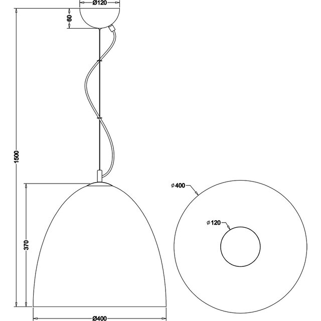 HLW LED LED Hanglamp Mat Wit - Trion Lopez XL, Rond, Aluminium, E27 Fitting