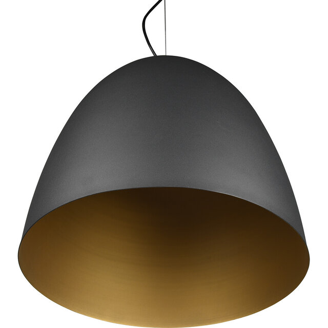 HLW LED Matte Black & Gold LED Pendant Lamp Trion Lopez XL – 1-light, E27, Aluminum