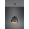 HLW LED Matte Black & Gold LED Pendant Lamp Trion Lopez XL – 1-light, E27, Aluminum