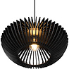 HLW LED LED Pendant Lamp Trion Colman - Matte Black Aluminum & Wood Details, E27 Fitting