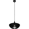 HLW LED LED Pendant Lamp Trion Colman - Matte Black Aluminum & Wood Details, E27 Fitting