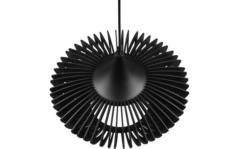 HLW LED LED Hanglamp Trion Colman - Mat Zwart Aluminium & Houten Details, E27 Fitting HLW LED LED Hanglamp Trion Colman - Mat Zwart Aluminium & Houten Details, E27 Fitting