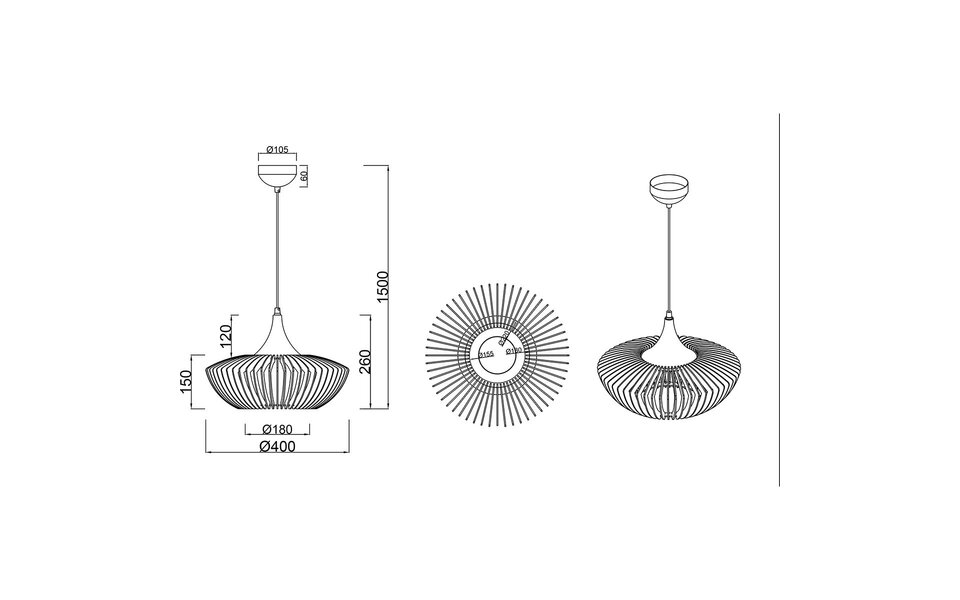 HLW LED LED Hanglamp Trion Colman - Mat Zwart Aluminium & Houten Details, E27 Fitting HLW LED LED Hanglamp Trion Colman - Mat Zwart Aluminium & Houten Details, E27 Fitting