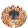 ronde LED hanglamp in mat bruin met aluminium details modern design 40W