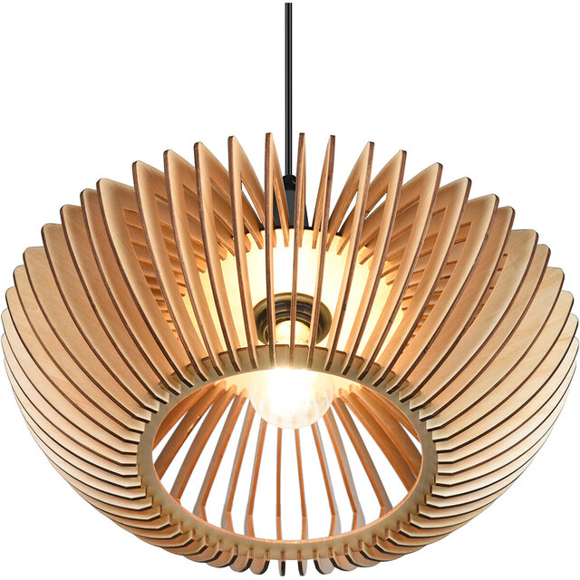 HLW LED LED Hanglamp Trion Colman - Rond, Mat Bruin Aluminium & E27 Fitting