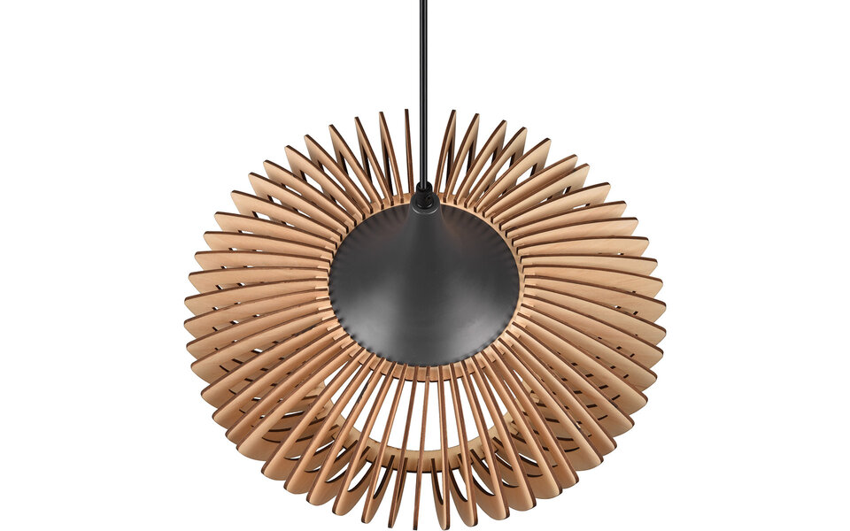 HLW LED LED Hanglamp Trion Colman - Rond, Mat Bruin Aluminium & E27 Fitting