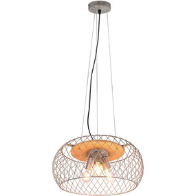 LED Hanglamp Trion Tymon - 3-lichts Rond Antiek Nikkel LED Hanglamp Trion Tymon - 3-lichts Rond Antiek Nikkel