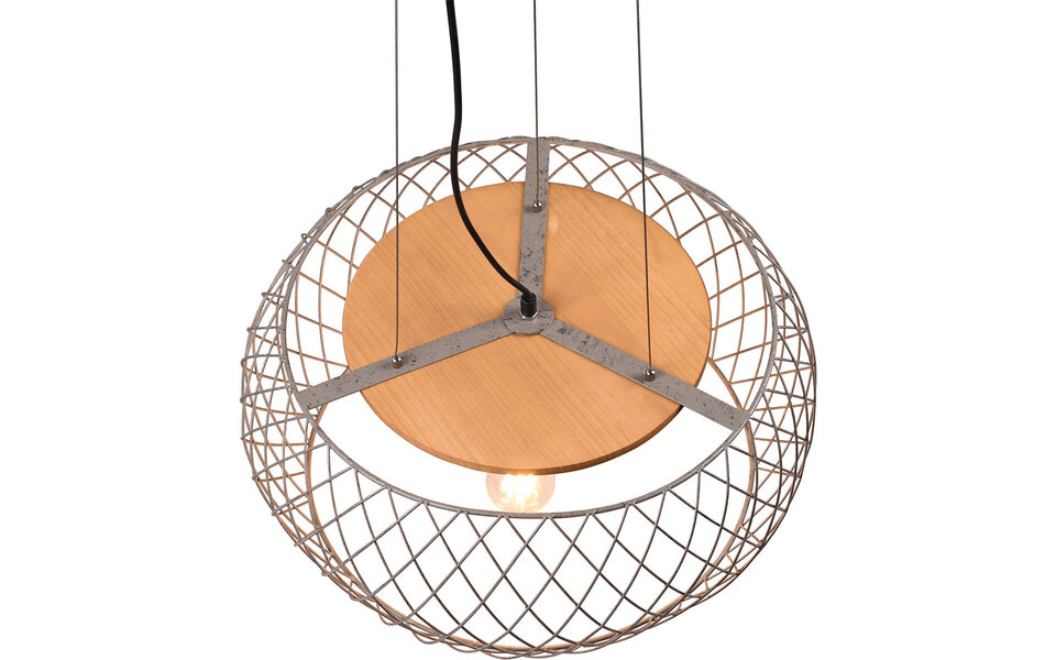 HLW LED LED Pendant Lamp Trion Tymon - 3-light Round Aluminum with Antique Nickel