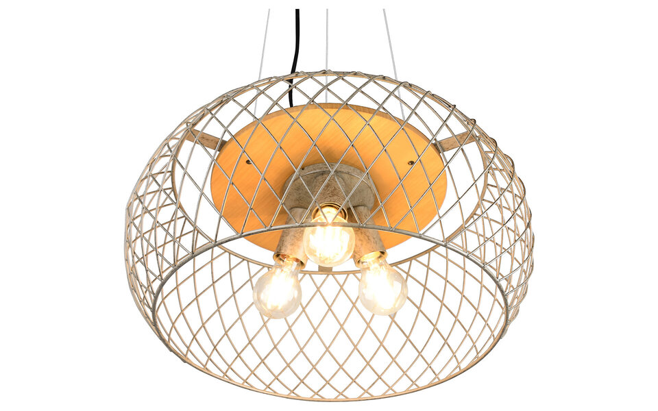 HLW LED LED Hanglamp Trion Tymon - 3-lichts Rond Aluminium met Antiek Nikkel HLW LED LED Hanglamp Trion Tymon - 3-lichts Rond Aluminium met Antiek Nikkel